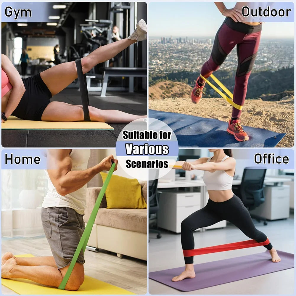 5 Levels Portable Fitness Workout Equipment Rubber Resistance Bands Yoga Gym Elastic Strength Pilates Crossfit Weight Sports