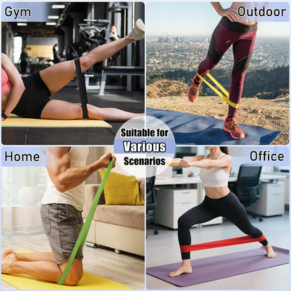5 Levels Portable Fitness Workout Equipment Rubber Resistance Bands Yoga Gym Elastic Strength Pilates Crossfit Weight Sports